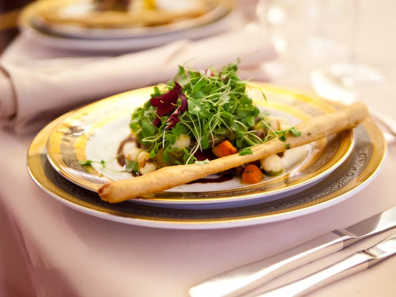 Elevated plated lunch