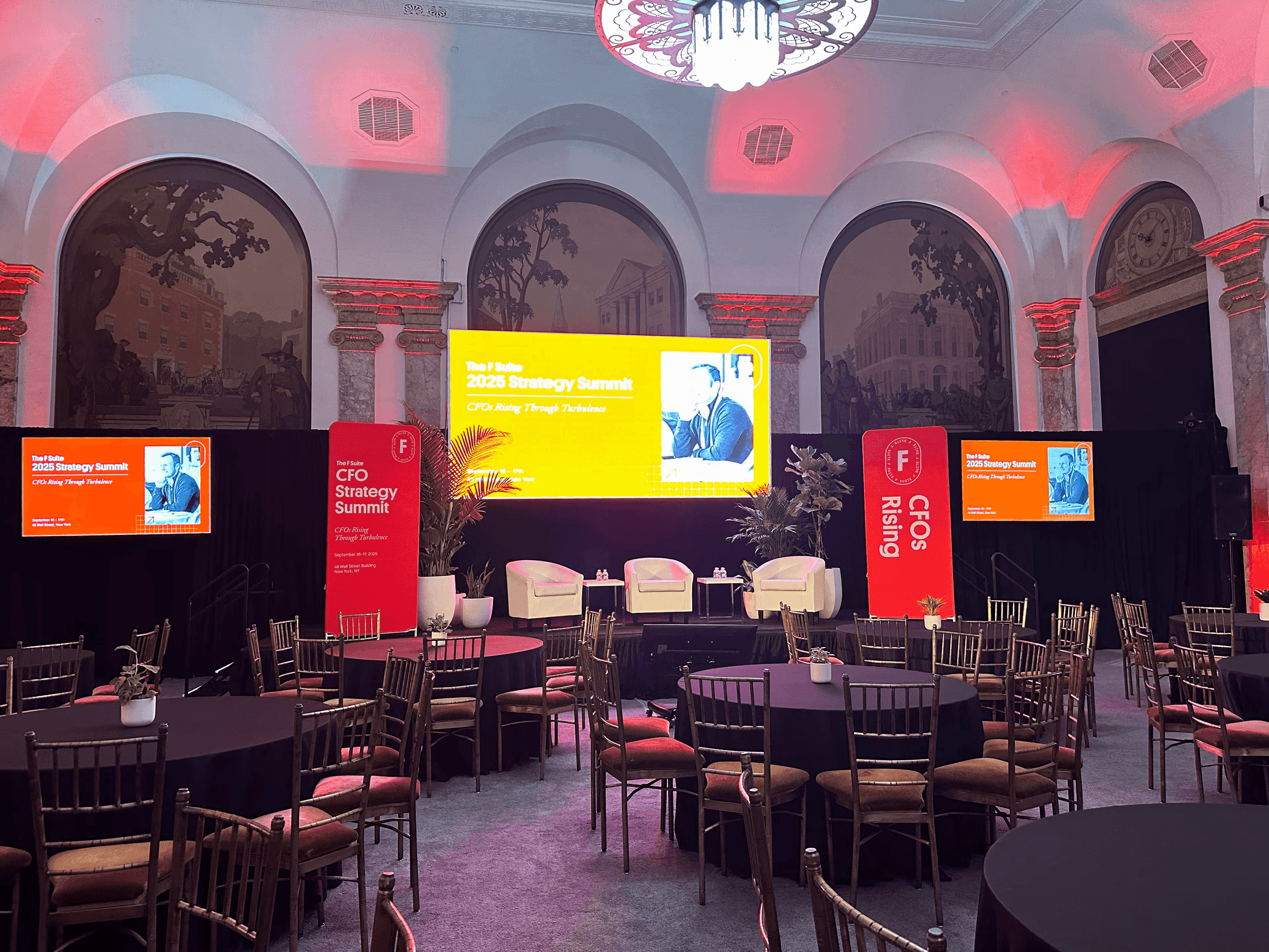 Live event AV control and technical direction at 48 Wall Street, NYC
