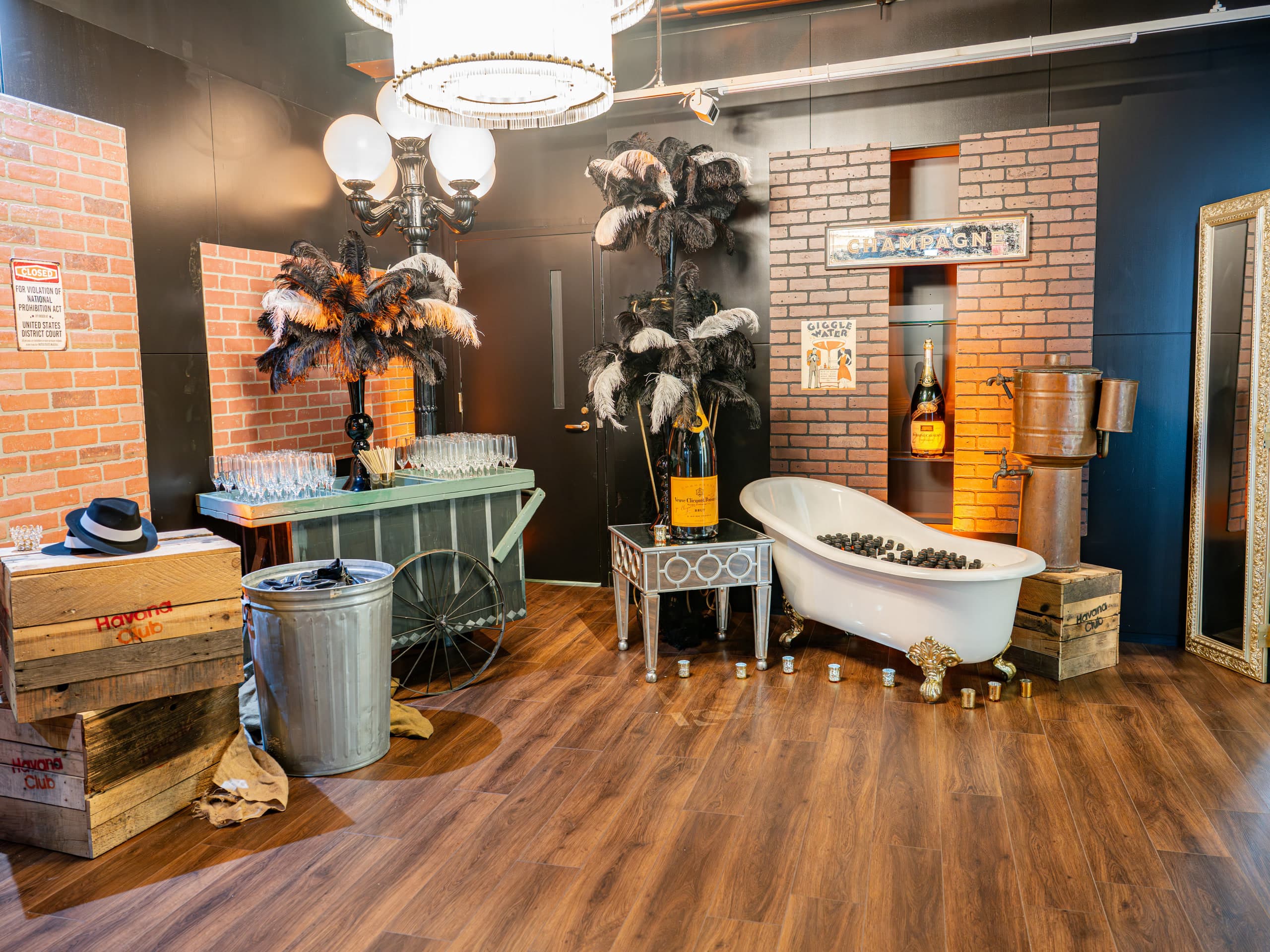 Lounge furniture and decor styling at 48 Wall Street, Lower Manhattan