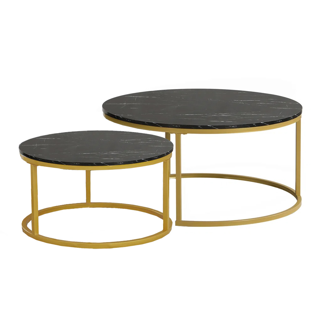Black and Gold Nested Coffee Tables