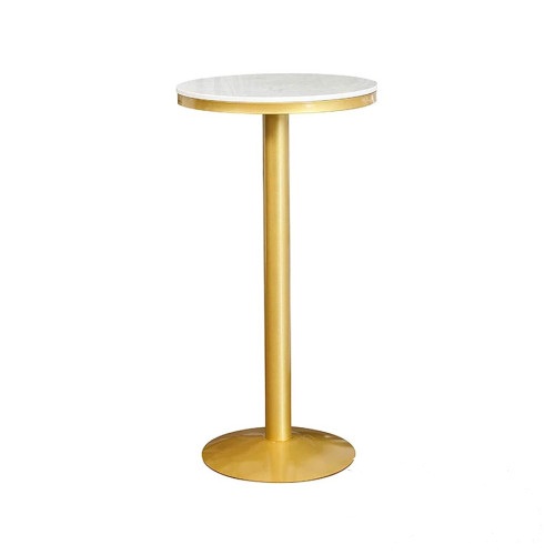 Marble Top Gold Highboy Table