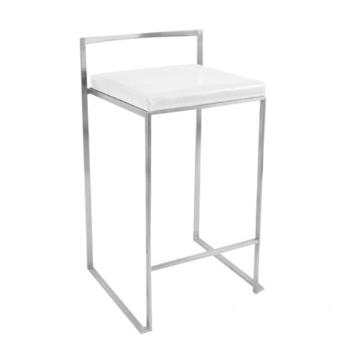 White Modern Stool